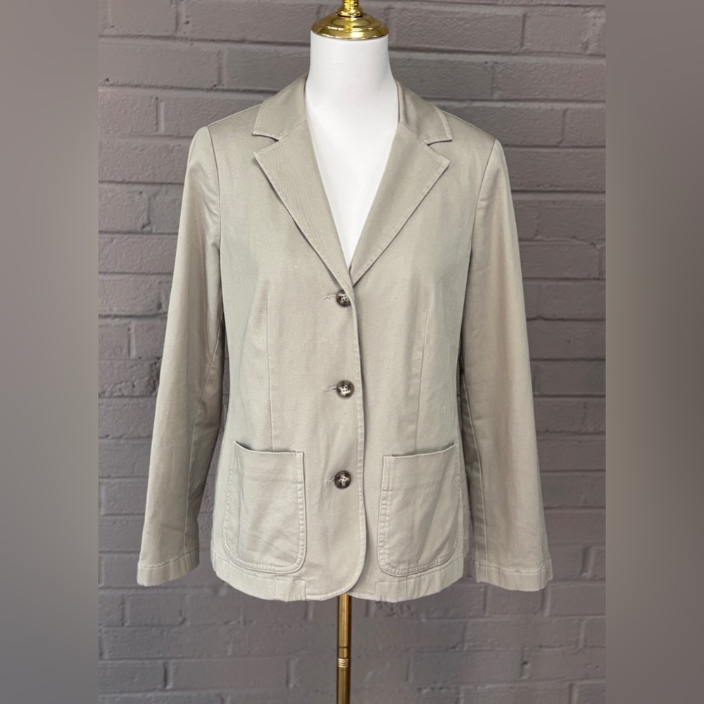 L.L.Bean Khaki Blazer Medium 10